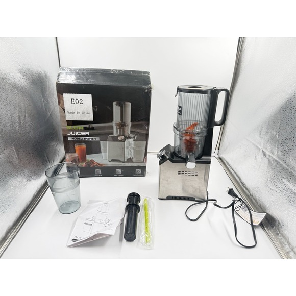 Cold Press Juicer Wide Feed Chute Juicer Machines Stainless Steel Slow Mast...